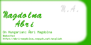 magdolna abri business card