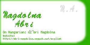 magdolna abri business card
